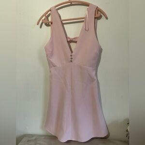Zara Pink Sleeveless Dress with Bow Detail size M